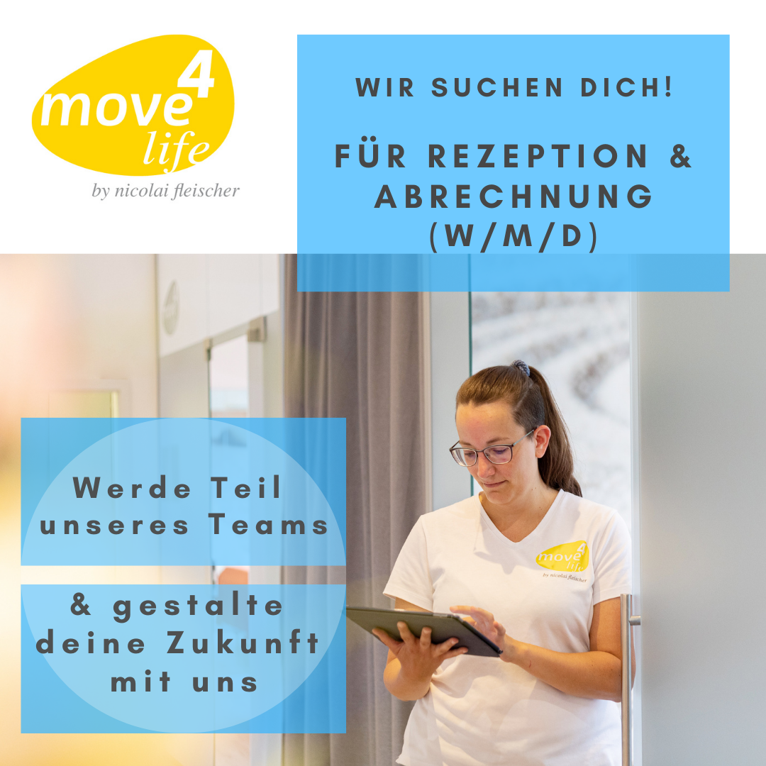 Rezeption move4life Physiotherapie Göttingen Stellenangebot